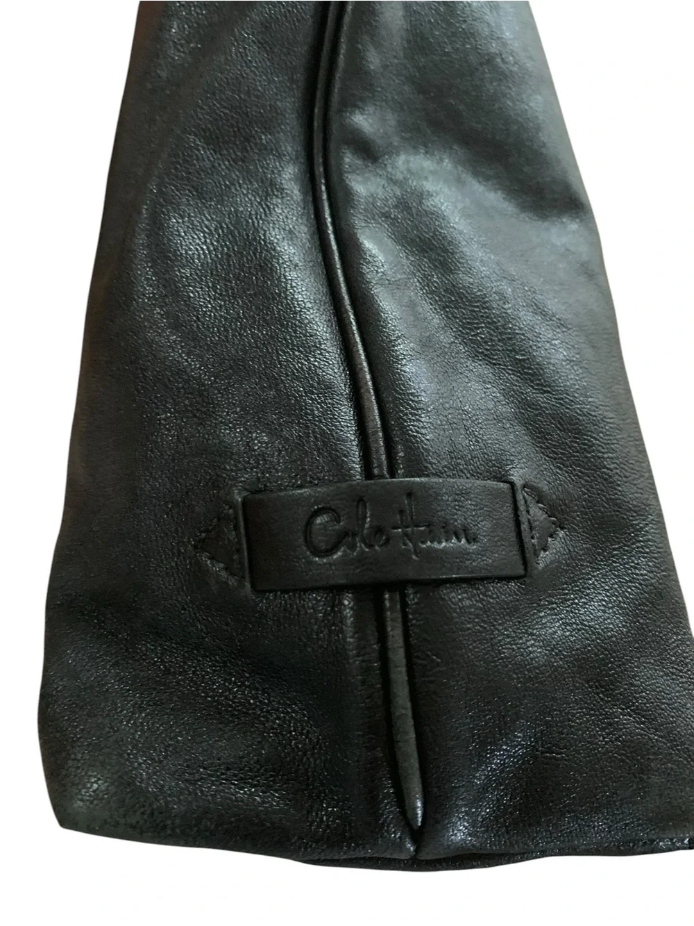 Cole Haan Avery Black Soft Leather Hobo Grommet II Purse